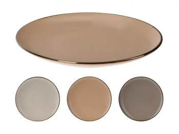 Plate KOOPMAN Q75102510 STONEWARE 3ASS (128292) 