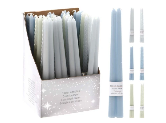 Candle KOOPMAN TAPER 30CM 2PCS 3ASS CL (ACC310590)