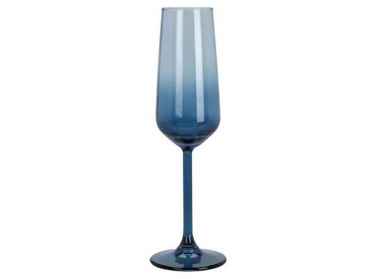 Стакан KOOPMAN 046100500 CHAMPAGNE GLASS BLUE 195ML (7303)