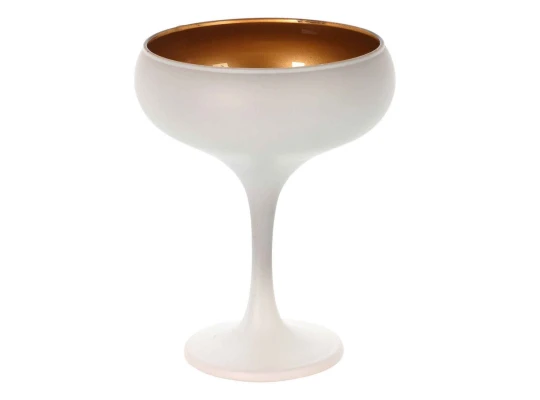 Стакан KOOPMAN 046100570 COCKTAIL GLASS COUPE WHITE/GOLD (8223)