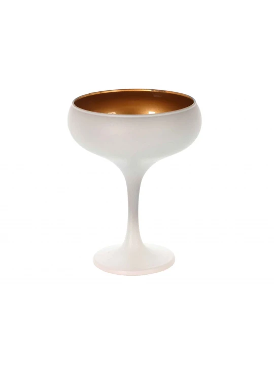 Стакан KOOPMAN 046100570 COCKTAIL GLASS COUPE WHITE/GOLD (8223)