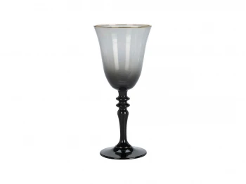 Բաժակ KOOPMAN 046100280 WINE GLASS BLACK 270ML (6147)
