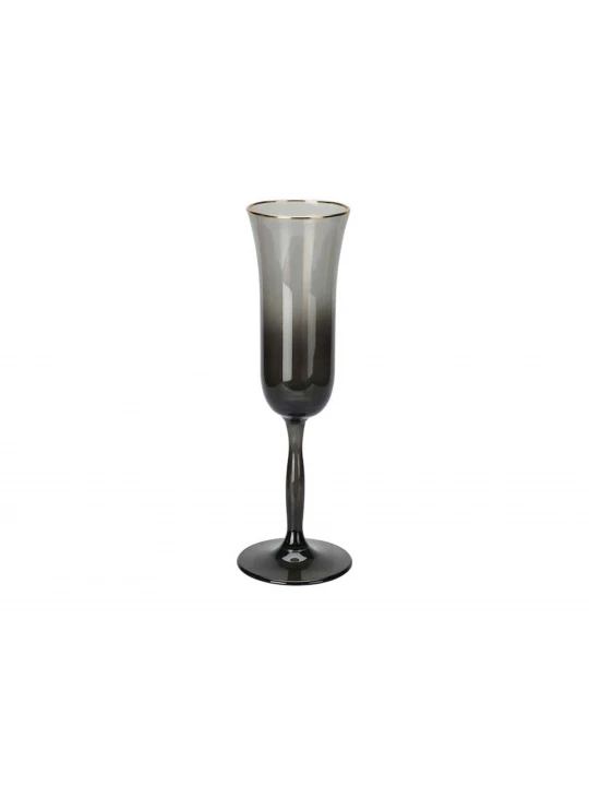 Стакан KOOPMAN 046100290 CHAMPAGNE GLASS BLACK 175ML (6529)