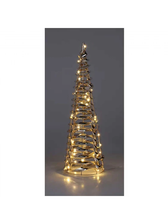 Ամանորյա դեկորատիվ առարկաներ KOOPMAN CONE 40CM GOLD MICRO LED (066051) (AMZ112200)