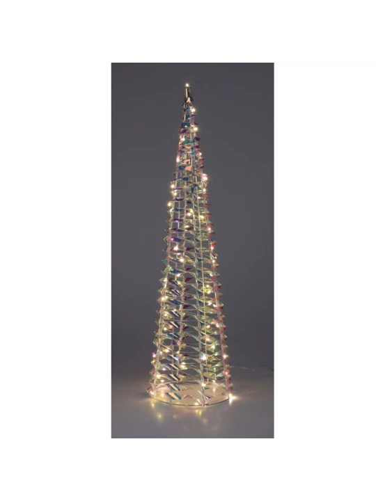 Ամանորյա դեկորատիվ առարկաներ KOOPMAN CONE 60CM RAINBOW MICRO LED (066570) (AMZ112410)