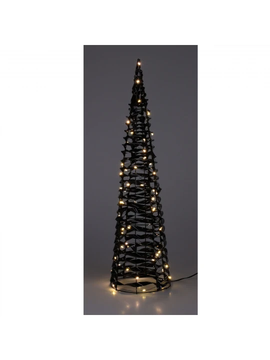 Новогодные декоративные аксессуары KOOPMAN CONE 80CM BLACK MICRO LED (067294) (AMZ112620)