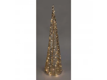 Ամանորյա դեկորատիվ առարկաներ KOOPMAN CONE 80CM GOLD MICRO LED (066099) (AMZ112220)