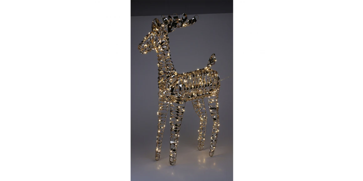 Ամանորյա դեկորատիվ առարկաներ KOOPMAN REINDEER 80CM GOLD MICRO LED (295550) (AMZ112250)
