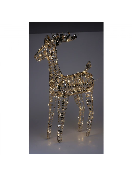 N/y decorate objects KOOPMAN REINDEER 80CM GOLD MICRO LED (295550) (AMZ112250)