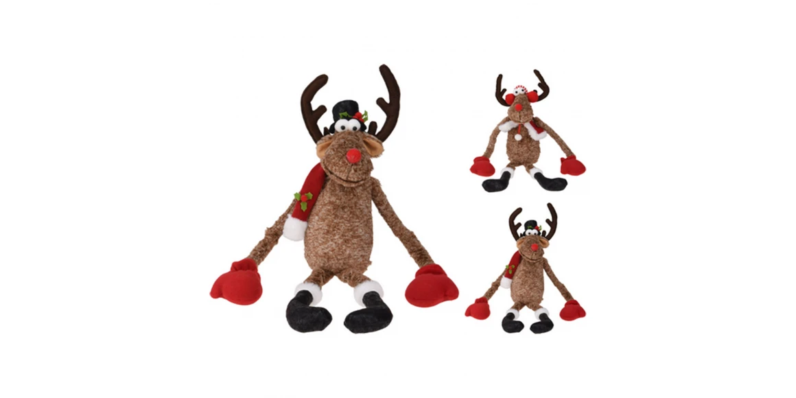 N/y decorate objects KOOPMAN REINDEER WITH HANGING LEG 72CM (203906) (ANT001770)