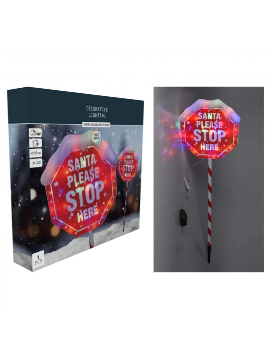 N/y decorate objects KOOPMAN SANTA STOP STAKE (166980) (AGM000030)