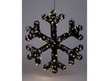 N/y decorate objects KOOPMAN SNOWFLAKE 50CM 50 LED BLACK (214834) (AMZ112760)