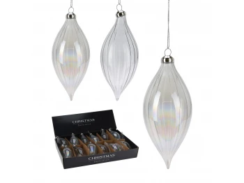 Ամանորյա դեկորատիվ առարկաներ KOOPMAN XMAS BALL DROP 12CM 2ASS (184014) (ABT400640)
