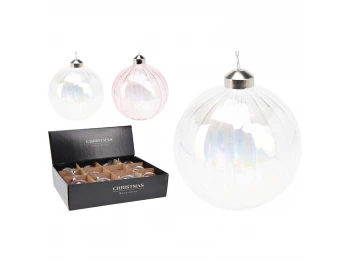 Ամանորյա դեկորատիվ առարկաներ KOOPMAN XMAS BALL GLASS 10CM 2ASS (182966) (ABT400560)