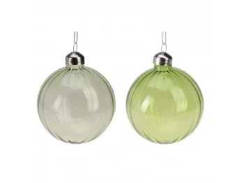 Ամանորյա դեկորատիվ առարկաներ KOOPMAN XMAS BALL GLASS 8CM 2ASS (182720) (ABT400520)