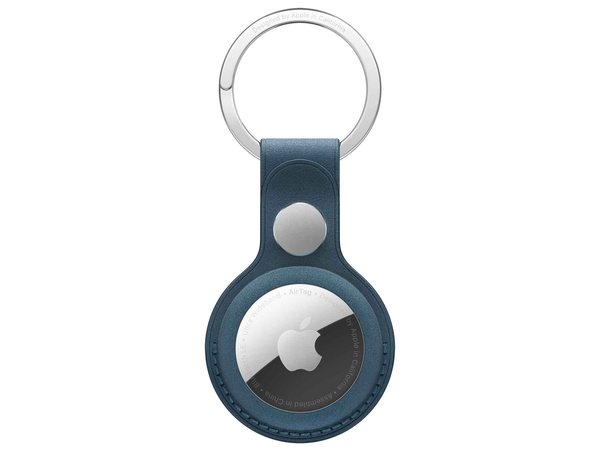 Чехол смарт метки APPLE AirTag FineWoven Key Ring (Pacific Blue) (MT2K3ZM/A)