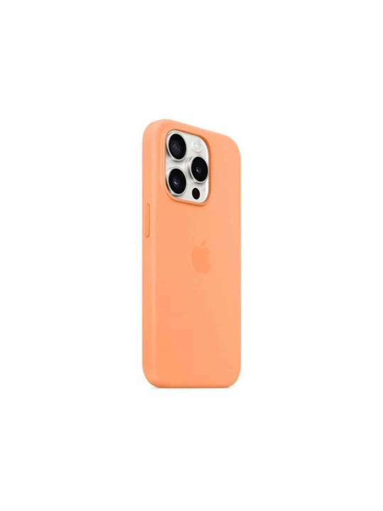 Cover for smartphone APPLE iPhone 15 Pro Silicone Case With MagSafe (Orange Sorbet) (MT1H3ZM/A)