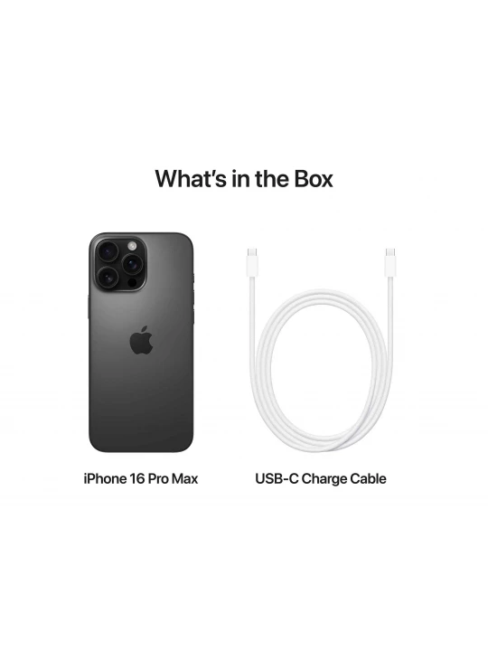 Смартфон APPLE iPhone 16 Pro Max 256GB (Black Titanium) (A3296) (MYWV3HX/A)