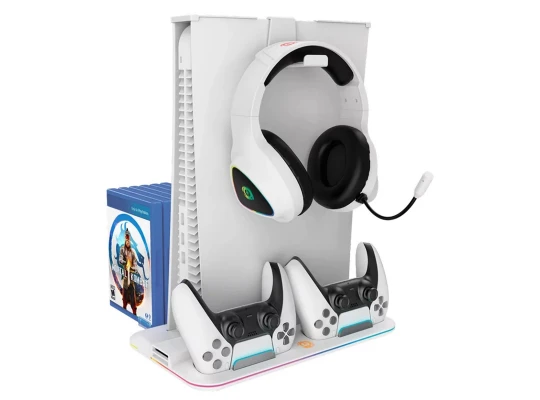 Հովացնող տակդիրներ CANYON CS-PS5 PS and joysticks charger stand (White) (CND-CSPS5W)