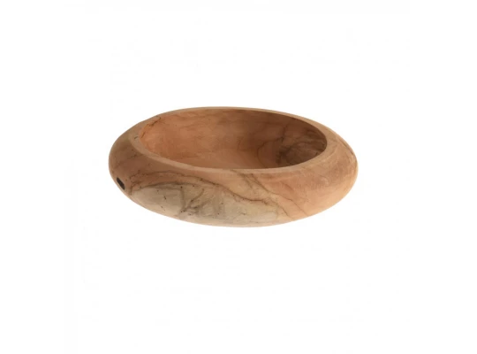 Fruit vase KOOPMAN J11302520 WOOD DIA 25X5CM (158015)
