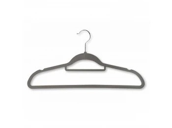Hanger KESPER 16641 ANTI-SLIP FLOCKING SET 6PC GREY 