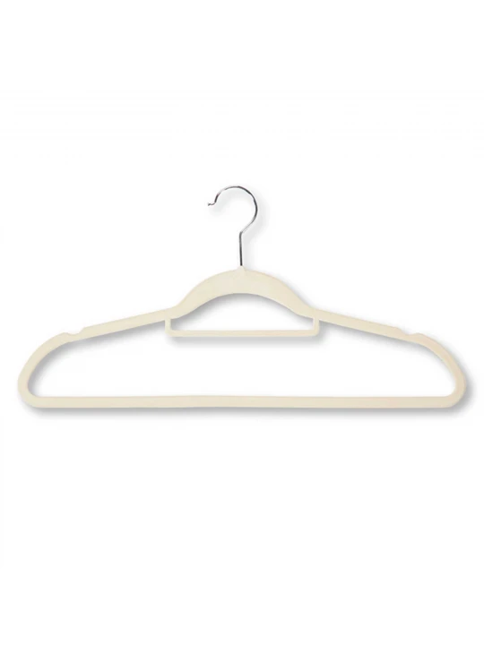 Hanger KESPER 16643 ANTI-SLIP FLOCKING SET 6PC BEIGE 