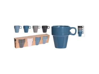 Բաժակների հավաքածու KOOPMAN Q96000020 MUG SET 180ML 4PCS (593154) 