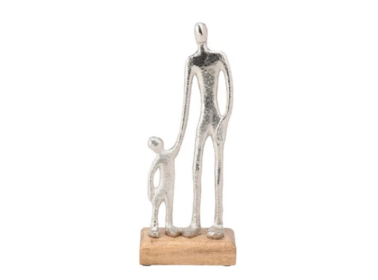 Декоративные акссесуары KOOPMAN STATUE MAN AND CHILD 24CM SILVER (131995) (A68120580)