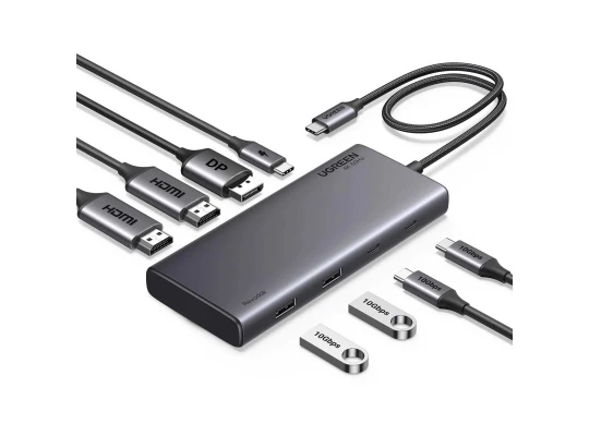 Usb-հանգույց UGREEN CM639 8-in-1 Type-C (35625)