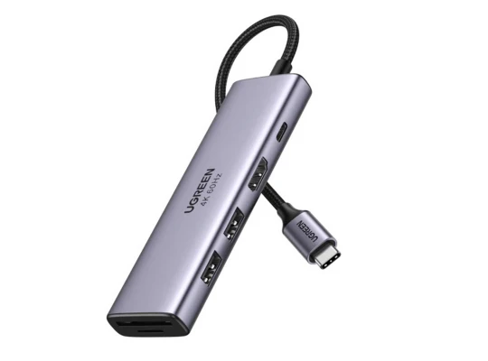 Usb-հանգույց UGREEN CM512 6-in-1 USB-C (45320)