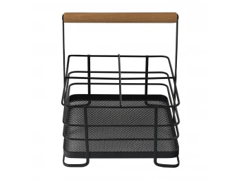 Արկղեր եվ զամբյուղներ LIMON 231900 SQUAR METAL BLACK BASKET (909210) 