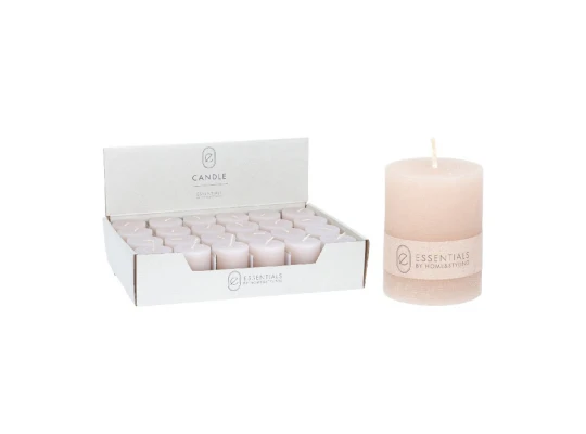 Candle KOOPMAN PILLAR 4X5CM LIGHT PINK (251020) (420007710)