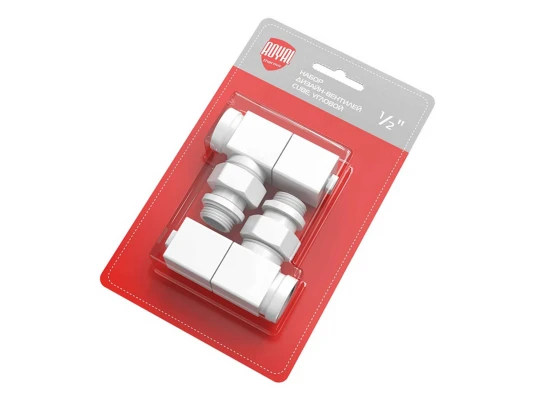Клапаны ROYAL THERMO CUBE SET ANGLE WHITE 1/2 