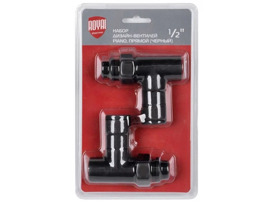 Клапаны ROYAL THERMO PIANO SET ANGLE BLACK 1/2 