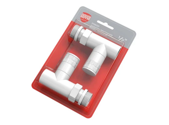 Клапаны ROYAL THERMO PIANO SET ANGLE WHITE 1/2 