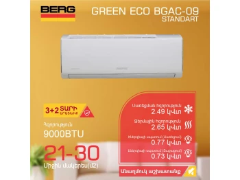 Օդորակիչ BERG GREEN ECO BGAC-09 (T) 