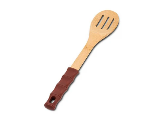 Spoon NAVA 10-107-021 SLOTTED BAMBOO/SILICONE HANDLE 