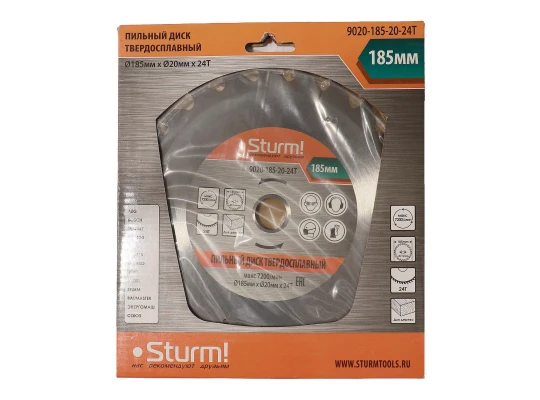 Отрезной диск STURM 9020-185-20-24T 185 MM (041009-457)