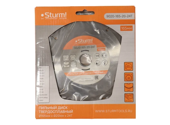 Отрезной диск STURM 9020-165-20-24T 165 MM (060383-459)