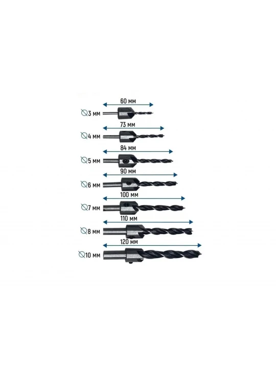 Сверла VERTEXT TOOLS 0987-3-10 7 PCS (002112-421)