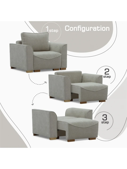 Sofa HOBEL BELONA LUXE 1 CREAM BONCUK 4/ BROWN SHO 599-2 (3) 