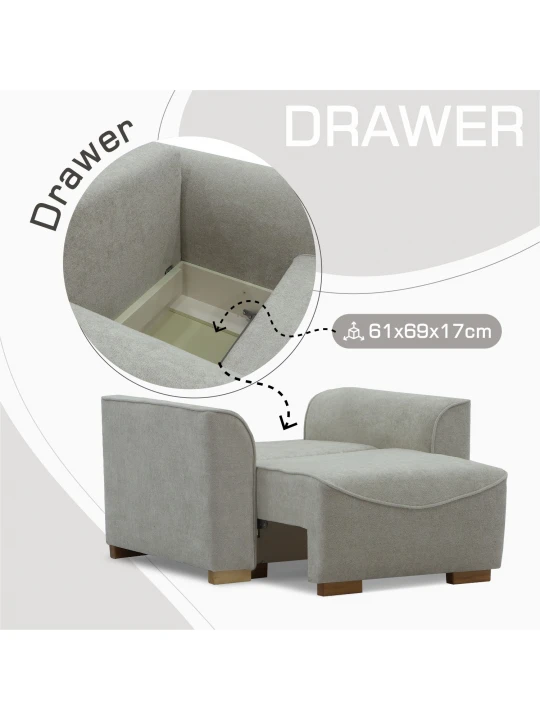 Sofa HOBEL BELONA LUXE 1 CREAM BONCUK 4/ BROWN SHO 599-2 (3) 