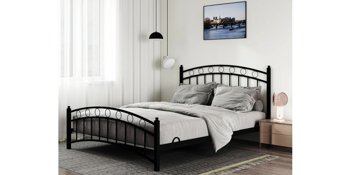 Кровать HOBEL LANA-02 METAL/METAL 160X200   (3) 