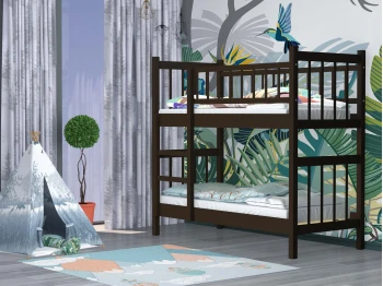 Детский кровать HOBEL TWO-STOREY EX-B53 90X190 OAK PIGMENT (7) 