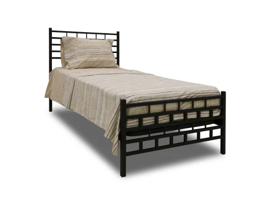 Кровать HOBEL WMX-B-93 90x200 METAL BLACK/BLACK (3) 