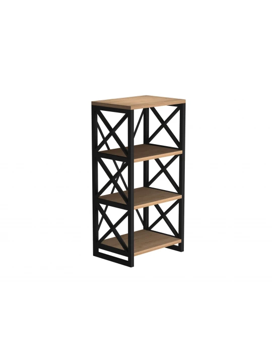 Книжный шкаф и стеллаж HOBEL LOFT-SH-139-M BLACK/ K086 (1) 