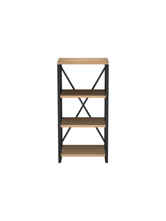 Книжный шкаф и стеллаж HOBEL LOFT-SH-139-M BLACK/ K086 (1) 