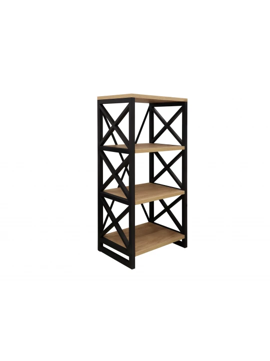 Книжный шкаф и стеллаж HOBEL LOFT-SH-139-M BLACK/ K086 (1) 