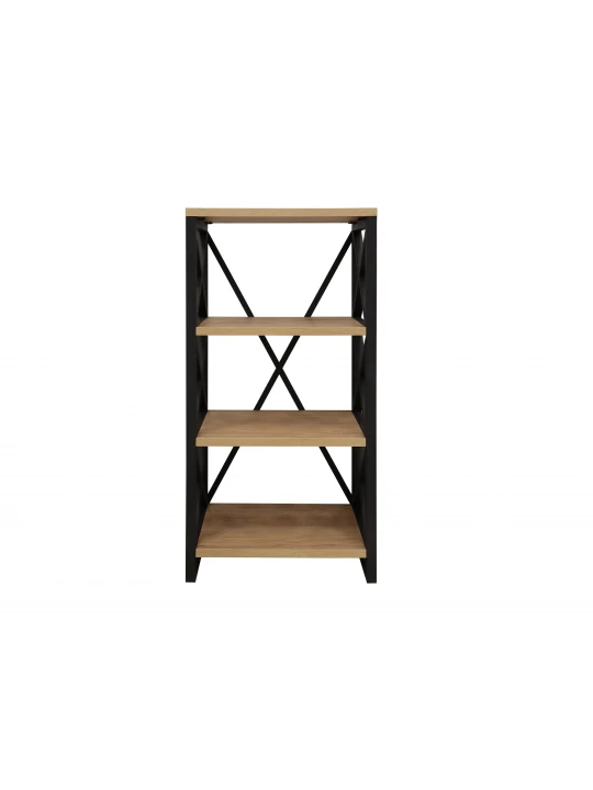 Книжный шкаф и стеллаж HOBEL LOFT-SH-139-M BLACK/ K086 (1) 