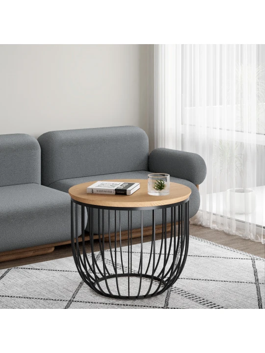 Журнальный стол HOBEL ELIDA M-75 F720 BLACK KAJURA AREX (1) 